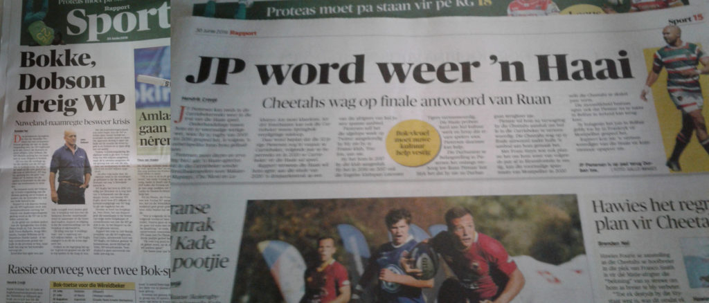 Paper talk: WP woes, JP linked to Sharks