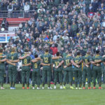 Springboks lineup for the anthem