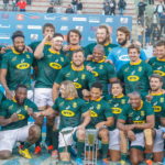 The Springboks celebrate their Rugby Championship win