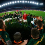 The Boks in a team huddle