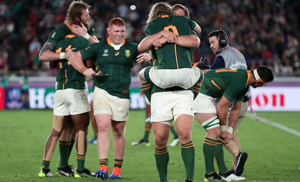 Bok players celebrate