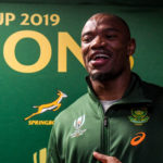 Makazole Mapimpi of the Springboks during the South African national rugby team arrival media conference