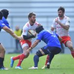 Willie le Roux and Lionel Cronje in action Japanese Top League
