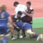 Watch: Ref gets caught up in 'tackle'