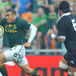 Bryan Habana of South Africa runs in for his try during The Castle Rugby Championship match between South Africa and New Zealand