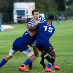 UCT's James Tedder collides with Wits' Daniel Kasende in the Varsity Cup