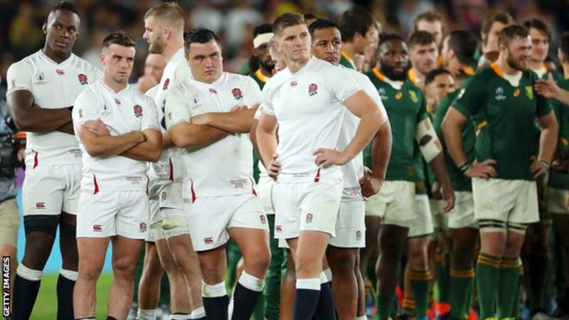 England dejected after the World Cup final