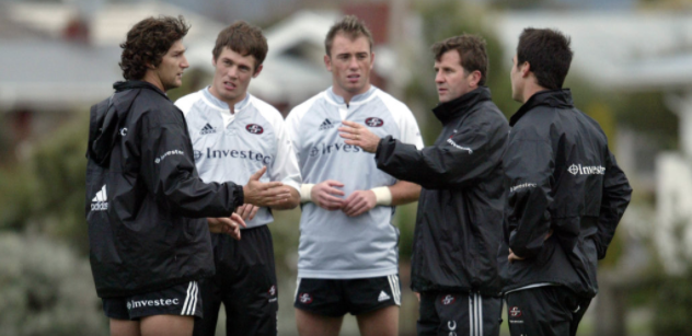 Carel du Plessis during a Bok training session