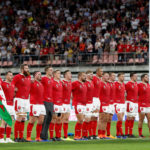 Wales line up for their anthem/Getty Images