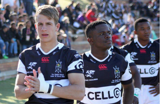 Morne van Rensburg playing for the Sharks U18 team