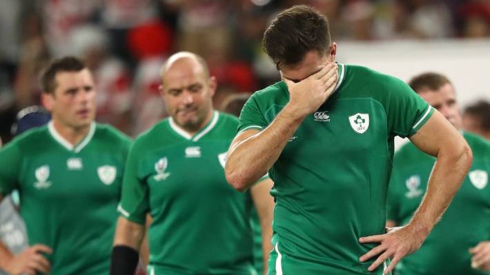 Jacob Stockdale dejected after Ireland's loss to New Zealand