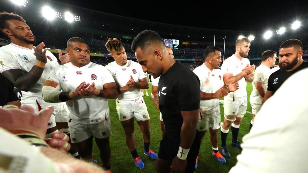 All Blacks wing Sevu Reece dejected after losing to England