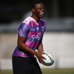 DURBAN, SOUTH AFRICA - JULY 28: Aphelele Fassi during the Cell C Sharks training session at Jonsson Kings Park Stadium on July 28, 2020 in Durban, South Africa. (Photo by Steve Haag/Gallo Images)