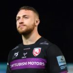 GLOUCESTER, ENGLAND - FEBRUARY 14: Ruan Ackermann of Gloucester Rugby(R) looks on during the Gallagher Premiership Rugby match between Gloucester Rugby and Exeter Chiefs at Kingsholm Stadium on February 14, 2020 in Gloucester, England. (Photo by Harry Trump/Getty Images)