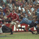 Casper Steyn makes a tackle in 1997