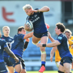 Jean-Luc du Preez wins a lineout for Sale Sharks in the Premiership