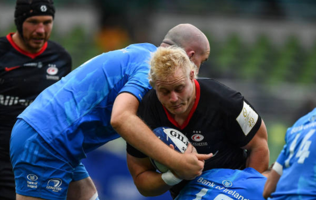 Vincent Koch carries for Saracens