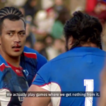 A still from Ocean's Apart, Greed, Betrayal & Pacific Rugby