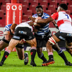 Siya Kolisi makes a tackle against the Lions