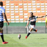 Sharks flyhalf Curwin Bosch kicks a penalty