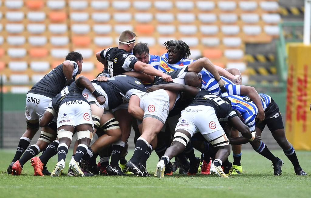 The Sharks scrum against Western Province