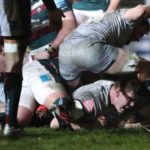 Cobus Wiese celebrates his try for the Sale Sharks in the Premiership