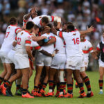 UP-Tuks players celebrate in the Varsity Cup