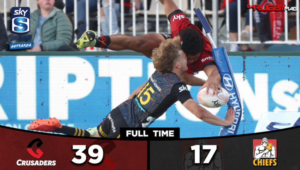 The Crusaders claimed a bonus-point win over the Chiefs