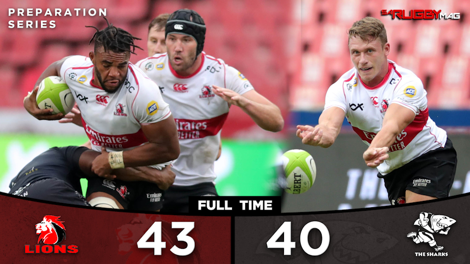 The Lions beat the Sharks in Johannesburg