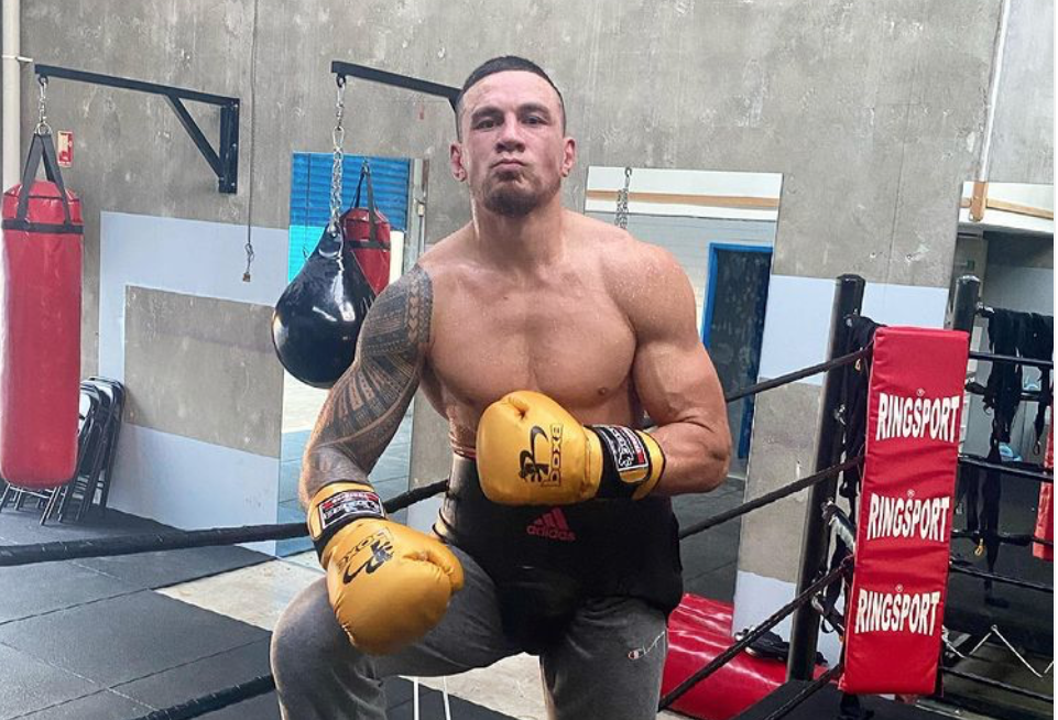 Sonny Bill Williams during boxing training