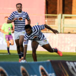 Athi Gazi scores one of his three tries in the Varsity Cup