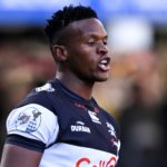 Phepsi Buthelezi of the Cell C Sharks during the 2019 Currie Cup Rugby match between Sharks XV and The Blue Bulls at Newlands Stadium, Cape Town on 20 July 2019 ©Gerhard Duraan/BackpagePix