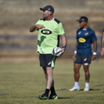 Jacques Nienaber during Bok training
