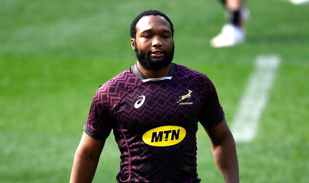 CAPE TOWN, SOUTH AFRICA - JULY 13: Lukhanyo Am during the South Africa A Captains Run at Cape Town Stadium on July 13, 2021 in Cape Town, South Africa. (Photo by Ashley Vlotman/Getty Images/Gallo Images)